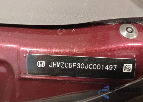 2018 Honda Clarity Plug-In Hybrid Touring z USA, uszkodzony, nr VIN JHMZC5F30JC001497